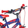 14 colos gyerekbicikli Pókember pótkerekekkel, kék/piros