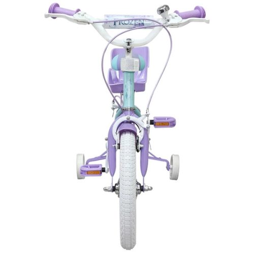 14 colos Disney Jégvarázs gyerekbicikli pótkerekekkel, türkiz/lila