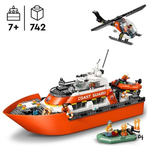 LEGO City Parti őrség mentőhajója helikopterrel 60504