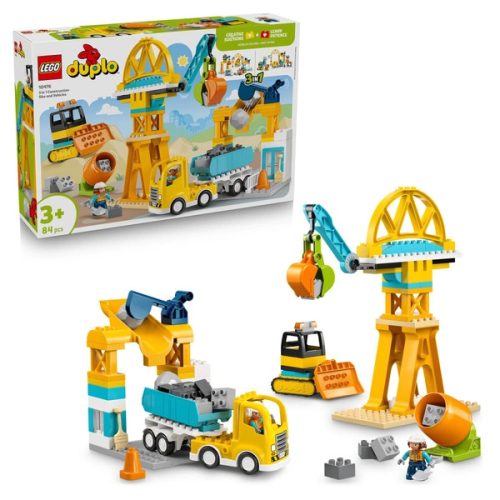 LEGO DUPLO Építési terület építőipari járművekkel 3 az 1-ben készlet 10476