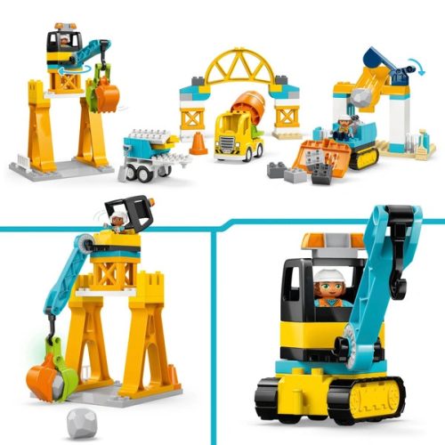 LEGO DUPLO Építési terület építőipari járművekkel 3 az 1-ben készlet 10476
