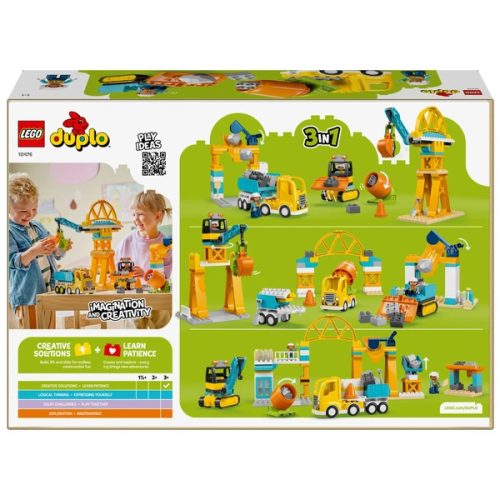 LEGO DUPLO Építési terület építőipari járművekkel 3 az 1-ben készlet 10476