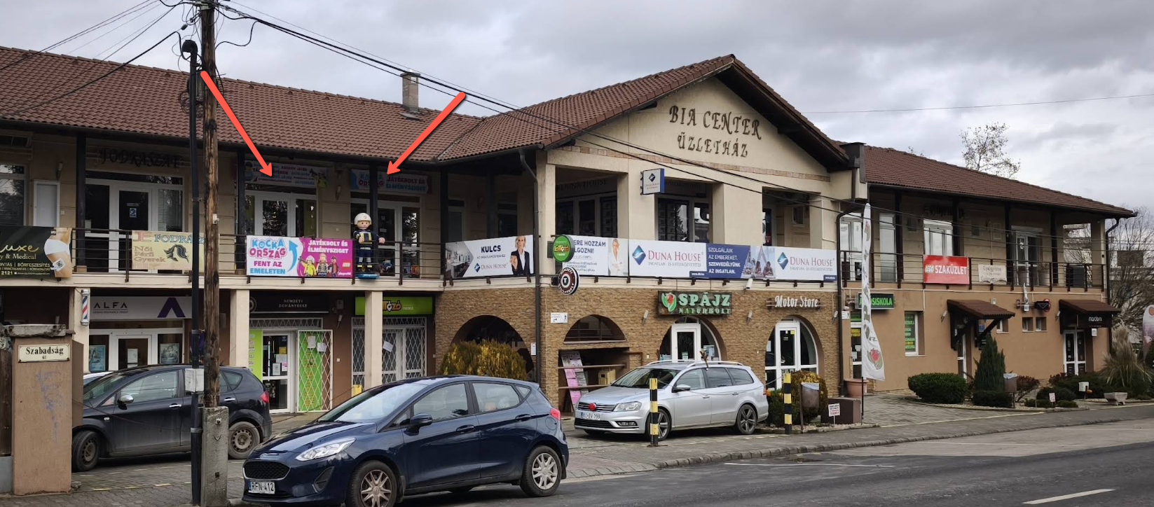 Minidreams játékbolt Biatorbágy - Külső kép a BiaCenter üzletházról